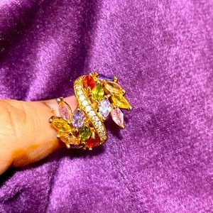 Multi coloured stone Ring